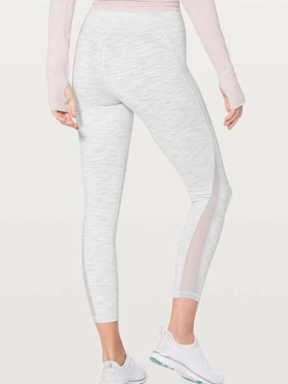 Lululemon Train Times 7/8 Pant *25" - White/Grey, Size 8